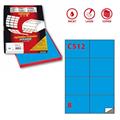 Etichetta adesiva C/512 blu 100fg A4 105x74mm (8et/fg) Markin