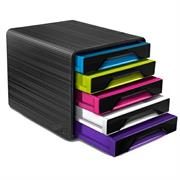 Cassettiera 5 cassetti standard nero/multicolori 7-111 Smoove Ce