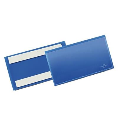 50 buste identificazione c/bande ades. blu 150x67mm 1762 Durable