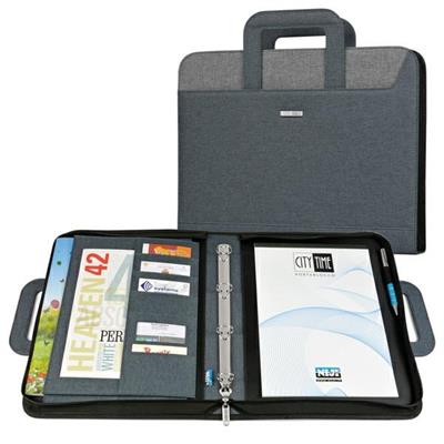 Cartella portablocco c/manici nero/grigio dim. 28.5x36cm City Ti