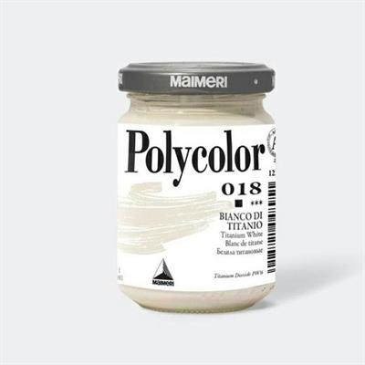 Colore vinilico Polycolor vasetto 140 ml bianco titanio Maimeri