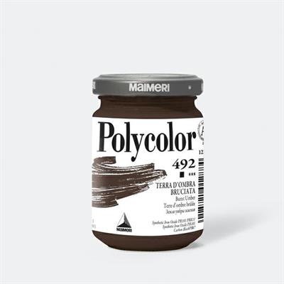 Colore vinilico Polycolor vasetto 140 ml terra d'ombra bruciata