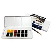 Acquerelli AQUAFINE Scatola in Plastica POCKET 12 godet+pennello