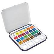 Acquerelli AQUAFINE Scatola met. 24 godet +pennello+tavolozza Da