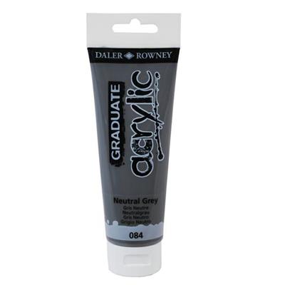 Colore acrilico fine Graduate tubo 120 ml grigio neutro Daler Ro
