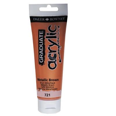 Colore acrilico fine Graduate tubo 120ml marrone metal Daler Row