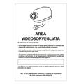 Cartello alluminio 20x30cm 'Area videosorveglianza con registraz