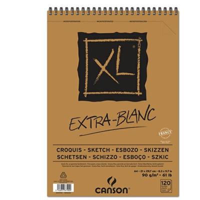 Album spiralato lato corto XL EXTRA WHITE A4 120 fg. 90 gr Canso