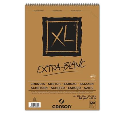 Album spiralato lato corto XL EXTRA WHITE A3 120 fg. 90 gr Canso