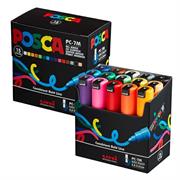 Astuccio 15 marcatori UNI POSCA PC7M p.large 4,5-5,5mm col. ass.