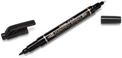 Marcatore pentel twin tip n75w doppia punta nero