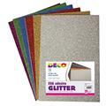 Busta 10 fogli 20x30cm Gomma Crepp Glitter colori assortiti CWR