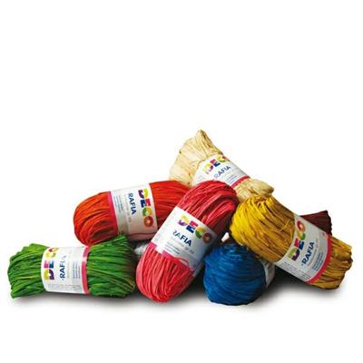 Confezione 10 pezzi Rafia colori assortiti CWR