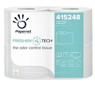 Pacco 4RT Carta igienica 3 veli 25,3mt 230 strappi Freshen Tech
