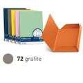 25 cartelline 3 lembi LUCE 200gr 24,5x34,5cm grafite FAVINI