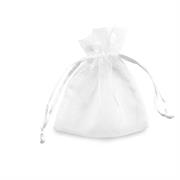20 Sacchetti organza Milly 8,5x10cm bianco