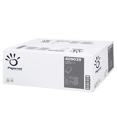 Pacco 266 asciugamani piegati a V goffrato onda Ecolabel Paperne