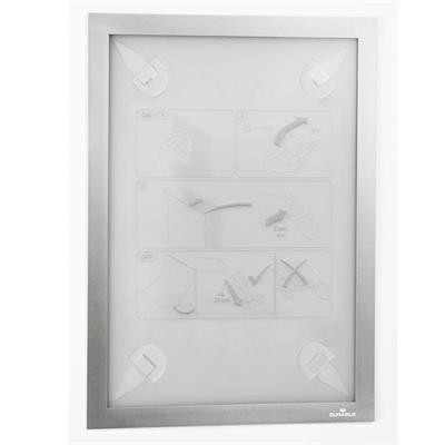 Cornice adesiva DURAFRAME WALLPAPER A4-21x29,7cm argento DURABLE