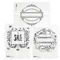 Set 3 stencil su foglio A2 a tema SCONTI Securit