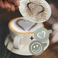 Set 2 stencil per caffE' CUORE + SMILE Securit