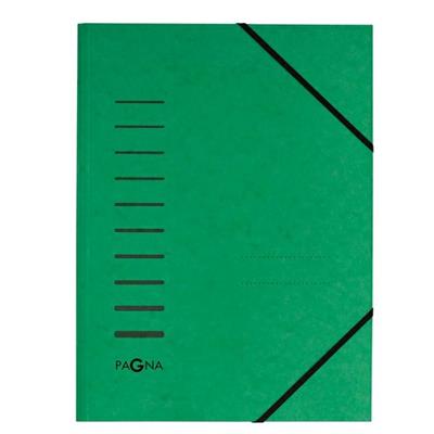 Cartellina verde con elastico in cartoncino A4 PAGNA