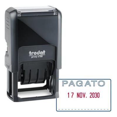Timbro PAGATO c/datario Trodat 4750 autoinchiostrante