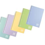 Maxiquaderno spiralato c/fori PPL A4 Pastel 1R 80gr 80fg ONE COL