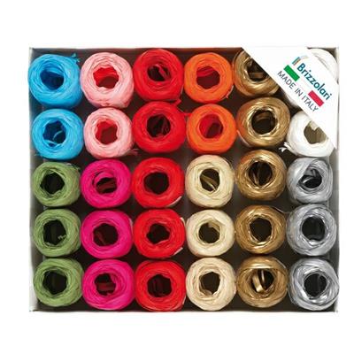 30 ovine rafia sintetica 6802 5mmx20mt assortimento natale Brizz