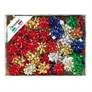 Fiocco regalo adesivo metall. 10mm assortito
