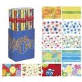 Espositore 50 rotoli carta regalo in fantasie assortite 2mt x 70