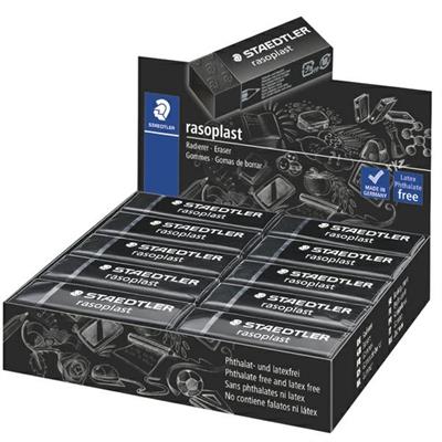 Box 20 gomme Rasoplast 526 B20-9 dim.63x13x23mm nera per matita