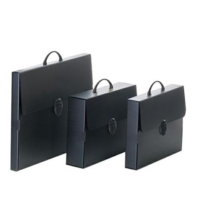 Valigetta polionda Every Line Total Black 27x37,5cm dorso 8cm Ba