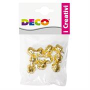 Busta 10 sonagli dim. 14,5mm in metallo color oro 11490 CWR