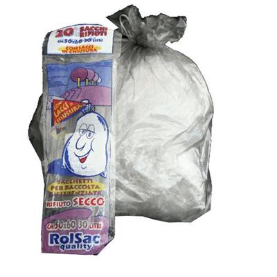 20 Sacchi grigio trasp.50x60cm 30Lt 16__ Rolsac