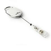 10 Chiocciole YO-YO Style Bianco con filo retrattile x portabadg