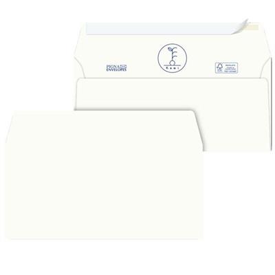 500 Buste bianche carta riciclata strip 110X230mm S/Finestra 100
