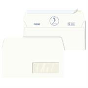 500 Buste bianche carta riciclata strip 110X230mm con Finestra 1