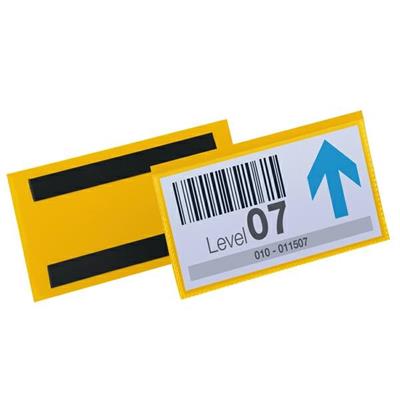 50 buste identificazione magnetiche 150x67mm art.1742 Giallo DUR