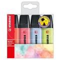 Astuccio 4 evidenziatori Stabilo Boss pastel lime/ciliegio/ghiac