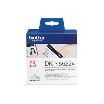Nastro carta no adex brother 54mmx30.48mt nero/bianco DKN-55224