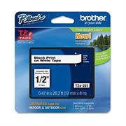 Nastro etich. brother tze231 12mm X 8mt nero su bianco