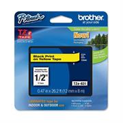 Nastro etich. brother tz-631 12mm nero su giallo