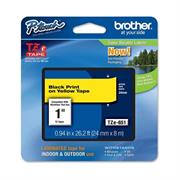Nastro etich. brother tze-651 24mm nero/giallo