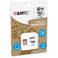 MICRO SDXC EMTEC 64GB CLASS 10 GOLD + CON ADATTATORE