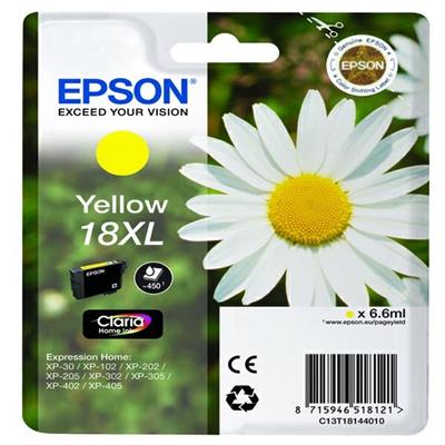 CARTUCCIA GIALLO EPSON CLARIA HOME SERIE 18XL/MARGHERITA IN CONF