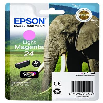 CARTUCCIA MAGENTA-CHIARO CLARIA PHOTO HD SERIE 24 ELEFANTE