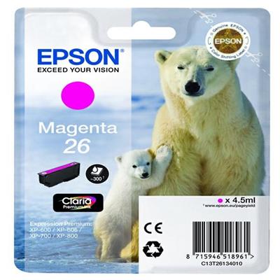 CARTUCCIA MAGENTA EPSON CLARIA PREMIUM SERIE 26/ORSO POLARE IN B