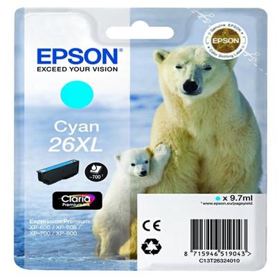 Inkjet epson T2632 ciano orso polare taglia xl