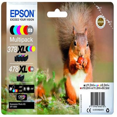 CONF. 6 CARTUCCE INK MULTIPACK 1 PER COLORE 378XL + 478XL SCOIAT