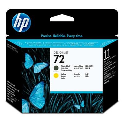 Inkjet hp 72 c9384a testina nero opaco/giallo